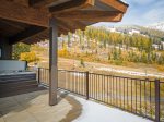 The hot tub over looks Whitefish Mountain Resort from the privacy of the balcony.